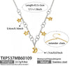 Wholesale Light Luxury Style Moon Star Zircon Pendant Necklace And Bracelet Set Made Of Stainless Steel With Electroplating For Women