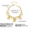 Wholesale Light Luxury Style Moon Star Zircon Pendant Necklace And Bracelet Set Made Of Stainless Steel With Electroplating For Women