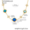 Wholesale Light Luxury Style Stainless Steel And Zircon Electroplated Jewelry Set With Four Leaf Flower Inlaid Design For Women Including Bracelet Necklace And Earrings