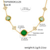 Wholesale Light Luxury Style Stainless Steel And Zircon Electroplated Jewelry Set With Four Leaf Flower Inlaid Design For Women Including Bracelet Necklace And Earrings