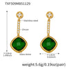 Wholesale Light Luxury Style Stainless Steel And Zircon Electroplated Jewelry Set With Four Leaf Flower Inlaid Design For Women Including Bracelet Necklace And Earrings
