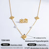 Wholesale Light Luxury Style Stainless Steel Bracelet With Geometric Leaf And Drop Shape Patterns 18K Gold Plated Electroplated