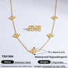 Wholesale Light Luxury Style Stainless Steel Bracelet With Geometric Leaf And Drop Shape Patterns 18K Gold Plated Electroplated