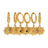 Wholesale Light Luxury Style Stainless Steel Earrings Inlaid With Zircon And Flower Pattern Electroplating Process
