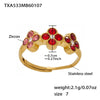 Wholesale Light Luxury Style Stainless Steel Electroplated Fourleaf Flower Jewelry Set For Women Including Necklace Bracelet Ring And Earrings