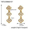 Wholesale Light Luxury Style Stainless Steel Electroplated Fourleaf Flower Jewelry Set For Women Including Necklace Bracelet Ring And Earrings