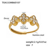 Wholesale Light Luxury Style Stainless Steel Electroplated Fourleaf Flower Jewelry Set For Women Including Necklace Bracelet Ring And Earrings