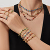 Wholesale Light Luxury Style Stainless Steel Electroplated Fourleaf Flower Jewelry Set For Women Including Necklace Bracelet Ring And Earrings