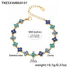 Wholesale Light Luxury Style Stainless Steel Electroplated Fourleaf Flower Jewelry Set For Women Including Necklace Bracelet Ring And Earrings