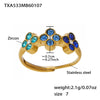 Wholesale Light Luxury Style Stainless Steel Electroplated Fourleaf Flower Jewelry Set For Women Including Necklace Bracelet Ring And Earrings