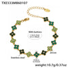 Wholesale Light Luxury Style Stainless Steel Electroplated Fourleaf Flower Jewelry Set For Women Including Necklace Bracelet Ring And Earrings