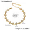 Wholesale Light Luxury Style Stainless Steel Electroplated Fourleaf Flower Jewelry Set For Women Including Necklace Bracelet Ring And Earrings