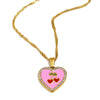 Wholesale Light Luxury Style Stainless Steel Electroplated 18K Gold Heart Shape Pendant Necklace For Women