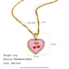 Wholesale Light Luxury Style Stainless Steel Electroplated 18K Gold Heart Shape Pendant Necklace For Women