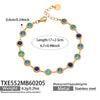 Wholesale Light Luxury Style Stainless Steel Electroplated Round Zirconium Spliced Bracelet Necklace And Tassel Earring Set For Women