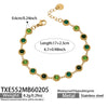 Wholesale Light Luxury Style Stainless Steel Electroplated Round Zirconium Spliced Bracelet Necklace And Tassel Earring Set For Women