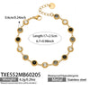 Wholesale Light Luxury Style Stainless Steel Electroplated Round Zirconium Spliced Bracelet Necklace And Tassel Earring Set For Women