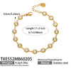 Wholesale Light Luxury Style Stainless Steel Electroplated Round Zirconium Spliced Bracelet Necklace And Tassel Earring Set For Women