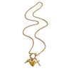 Wholesale Light Luxury Style Stainless Steel Heart Shape Cross Round Chain Women's Necklace With Polished Plating