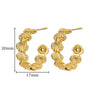 Wholesale Light Luxury Style Stainless Steel Shell Imitation Pearl Earrings For Women With Electroplating