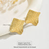 Wholesale Light Luxury Style Stamped Geometric Stainless Steel Earrings For Women