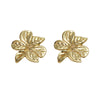 Wholesale Light Luxury Style Stamped Stainless Steel Flower Earrings For Women