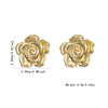 Wholesale Light Luxury Style Stamped Stainless Steel Flower Earrings For Women