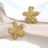 Wholesale Light Luxury Style Stamped Stainless Steel Flower Earrings For Women