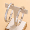 Wholesale Light Luxury Style Starburst Zircon Stainless Steel And Titanium Steel Bracelet With Polish Finish
