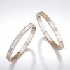 Wholesale Light Luxury Style Starburst Zircon Stainless Steel And Titanium Steel Bracelet With Polish Finish