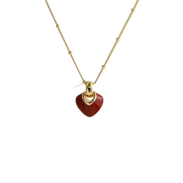 Wholesale Light Luxury Style Titanium Steel And Copper Heart Water Drop Bell Pattern Electroplated Earrings And Necklaces Set For Women