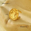 Wholesale Light Luxury Style Titanium Steel Geometric Round Ring Jewelry With Electroplating For Women