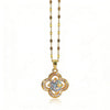 Wholesale Light Luxury Style Titanium Steel Necklace With Flower Shape And Zircon Inlay For Women