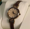 Wholesale Light Luxury Style Women's Quartz Watch With Round Dial Alloy Case Genuine Leather Strap And Spiral Crown Simple Elegant Retro Digital Watch