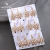 Wholesale Light Luxury Style Zircon Flower Earrings For Women With Electroplating