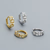 Wholesale Light Luxury Sweet Ear Buckle Earrings S925 Silver Geometric Design Electroplated For Women