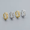 Wholesale Light Luxury Sweet Ear Buckle Earrings S925 Silver Geometric Design Electroplated For Women