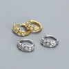 Wholesale Light Luxury Sweet Ear Buckle Earrings S925 Silver Geometric Design Electroplated For Women