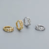 Wholesale Light Luxury Sweet Ear Buckle Earrings S925 Silver Geometric Design Electroplated For Women