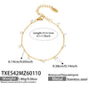 Wholesale Light Luxury Tassel Design 5A Zircon Stainless Steel 18K Gold Plated Collarbone Necklace And Bracelet Set For Women