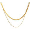 Wholesale Light Luxury Titanium Steel Double Layer Overlapping Necklace With Geometric Design And Electroplating Treatment For Women And Men Snake Bone And Blade Chain
