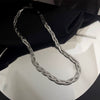 Wholesale Light Luxury Titanium Steel Double Layer Overlapping Necklace With Geometric Design And Electroplating Treatment For Women And Men Snake Bone And Blade Chain