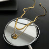 Wholesale Light Luxury Titanium Steel Doublering Snake Bone Chain Geometric Electroplated Unisex Necklace