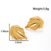 Wholesale Light Luxury Titanium Steel Earrings With Bow Flower Geometric Design Electroplated