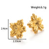 Wholesale Light Luxury Titanium Steel Earrings With Bow Flower Geometric Design Electroplated