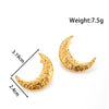 Wholesale Light Luxury Titanium Steel Earrings With Crescent And Starfish Star Shape Electroplated
