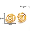 Wholesale Light Luxury Titanium Steel Earrings With Crescent And Starfish Star Shape Electroplated