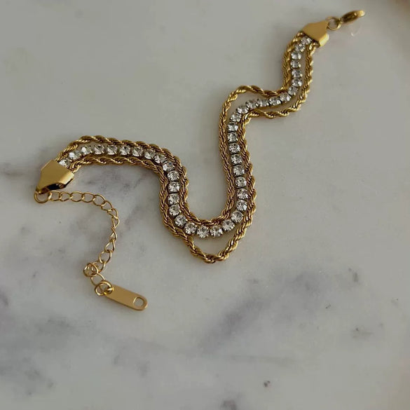 Wholesale Light Luxury Titanium Steel Electroplated Chain Bracelet For Women