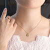 Wholesale Light Luxury Titanium Steel Flower Diamond Necklace For Women