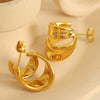 Wholesale Light Luxury 316L Stainless Steel Gold Plated Ushape Earrings For Women